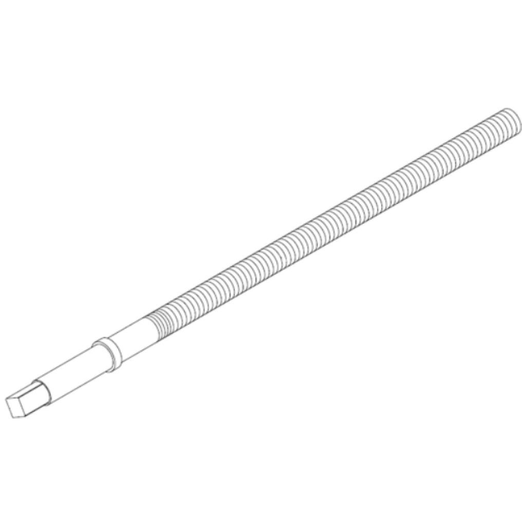 Left-vertical adjusting lever Ø20 × 770 mm for industrial machinery (Part 0183)