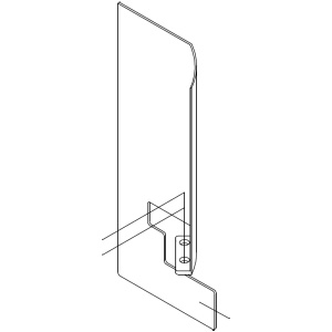 Fence-side chip-deflector plate for woodworking machinery – Part 1090