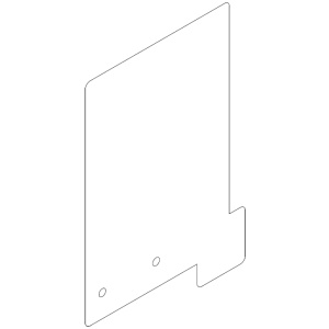 Line drawing of Inner Chip Plate for woodworking machine – Part 3070