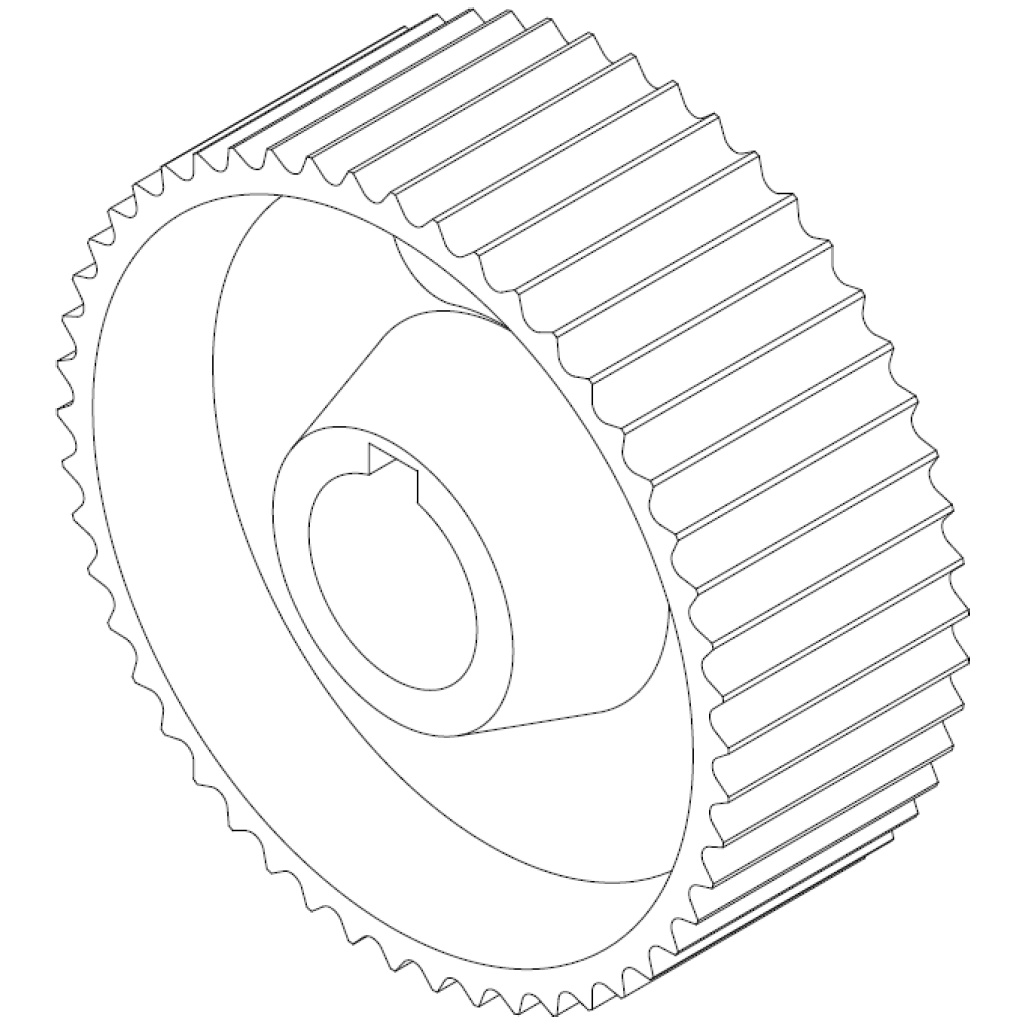 Leadermac hardened steel feed roller for wet wood Part No. 8715S – 140mm diameter, 50mm width, 35mm bore, serrated for planer moulder infeed on damp timber