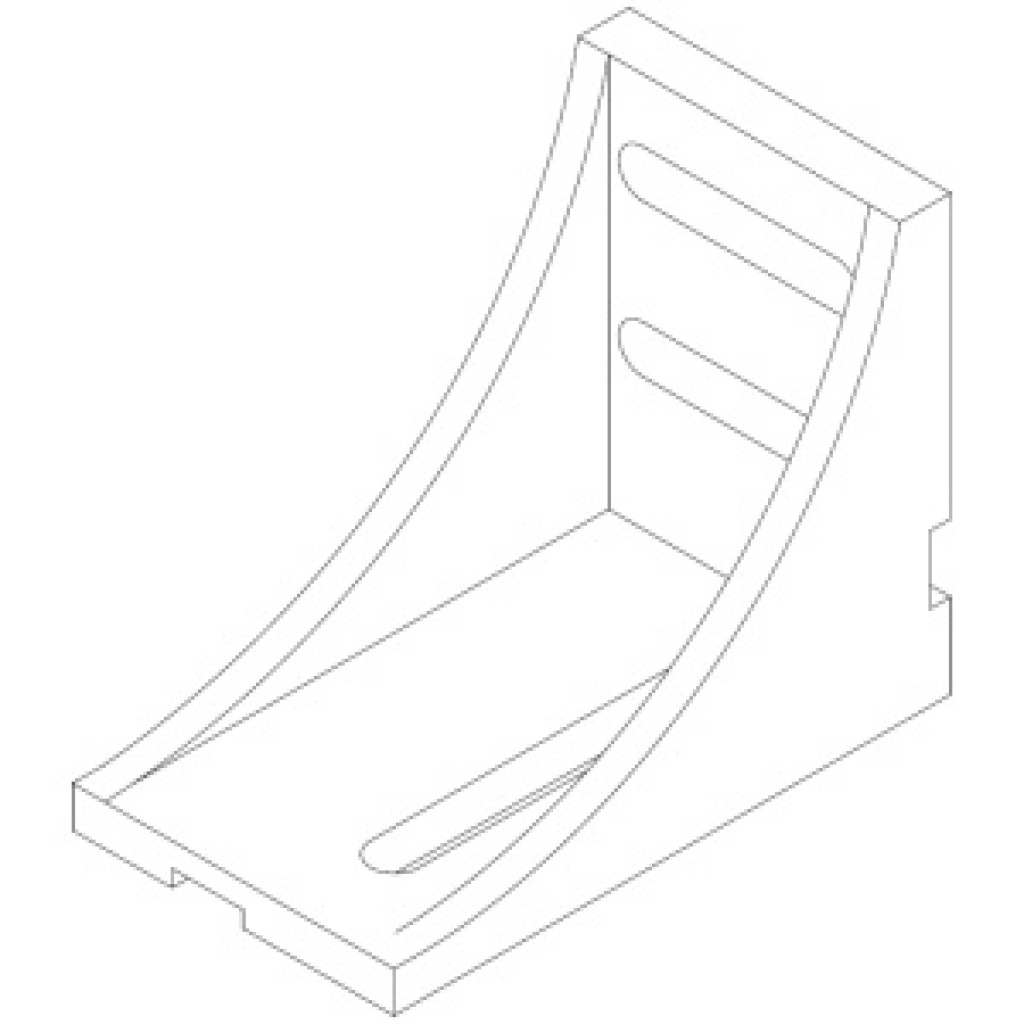 Base for Pressure Plate 170x132x84.5mm for woodworking machinery – Parts 3753, 0235