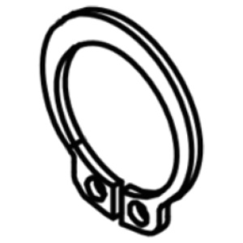 Line drawing of a C-style snap ring S-25 for use as a retaining clip – part number 0145H