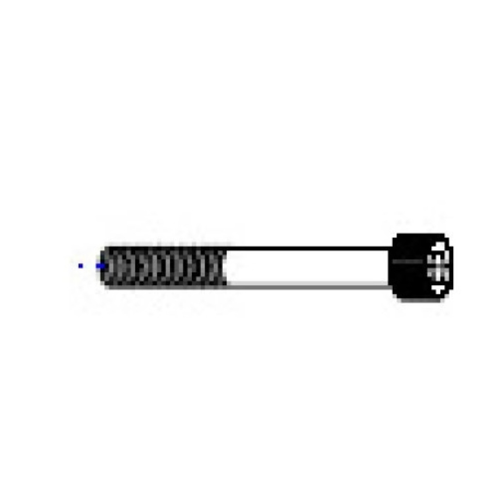 Line drawing of part-thread hex-socket cap screw – Part FC1984