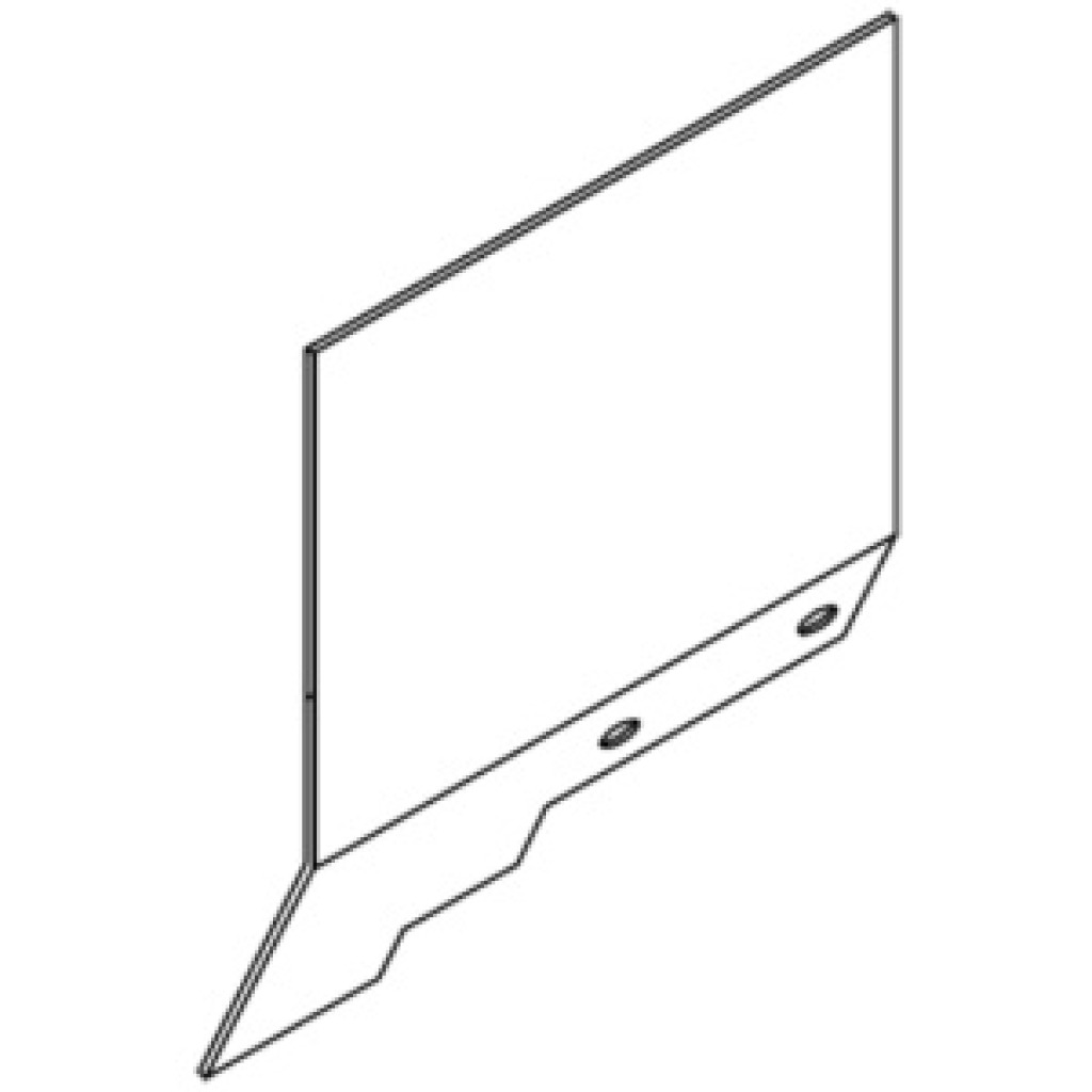 Chip deflector plate 165 × 190.53 mm for woodworking machinery – Part 5032