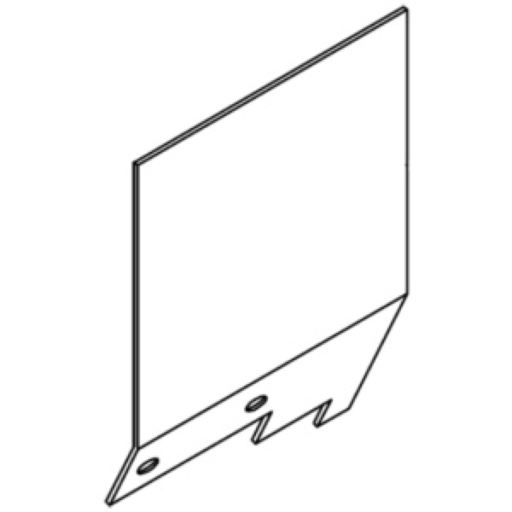 Chip deflector plate 165 × 211.46 × 2 mm for woodworking machinery – Part 4993
