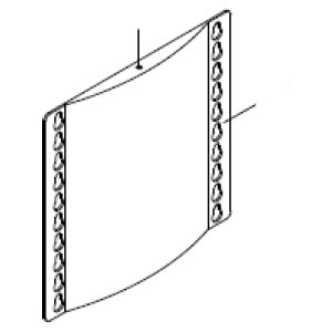 Chip deflector plate 208 × 205 × 1.6 mm for woodworking machinery – Part 3089