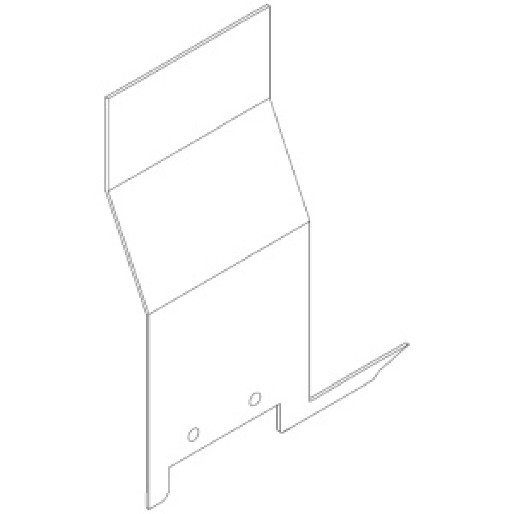 Chip deflector plate 228 × 175.5 × 2 mm for woodworking machinery – Part 4107