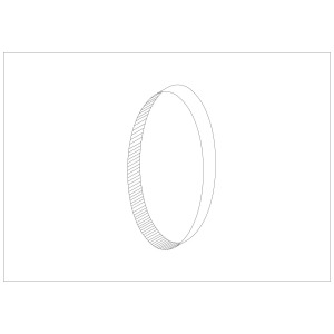8 mm pitch cogged timing belt 58 mm × 952 mm for woodworking machinery – Part 3635B