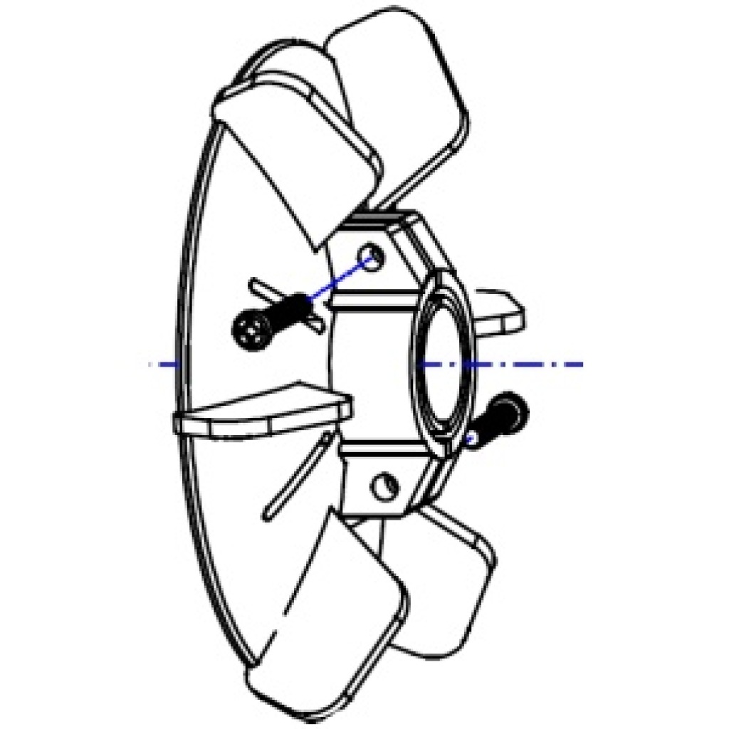 Six-blade plastic cooling fan for Siemens motor – Part 1115M