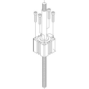 Pneumatic cylinder 40 mm bore 12 mm stroke – Part 0588H