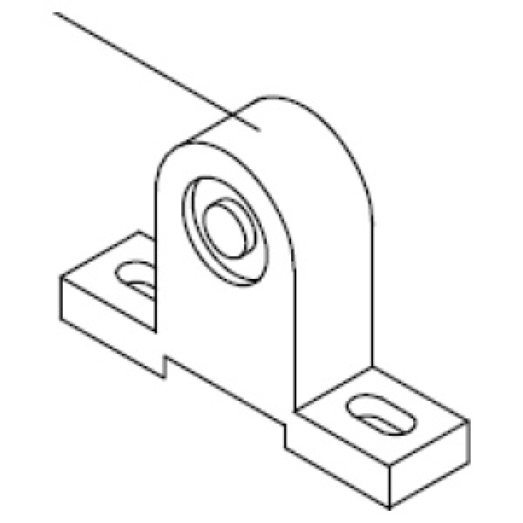 Fixed base with UCP pillow-block bearing – Part 0165B