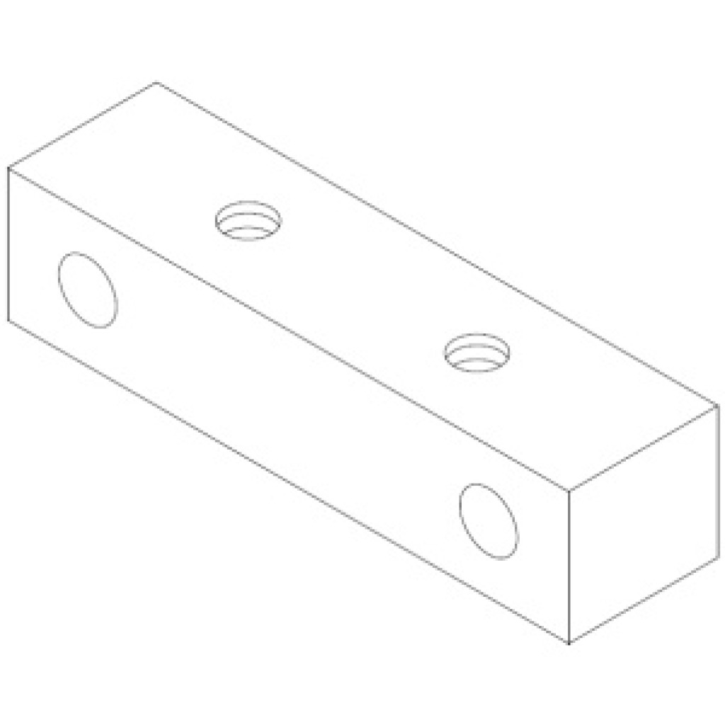 Fixed block 98 × 26 × 23 mm for woodworking machinery – Part LY002393S