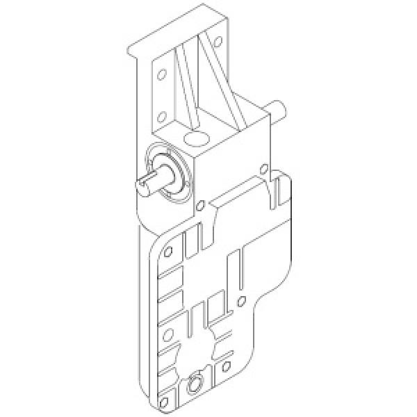 Line drawing of Type 2R gearbox, 1 to 15 ratio, with extended output shaft – Part 0238B