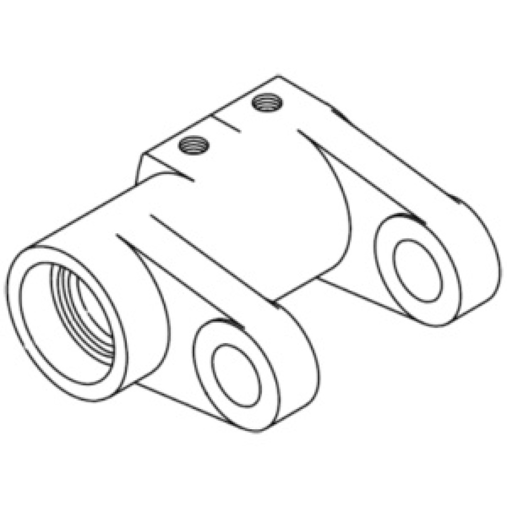 Twin-lug left-hand hoisting roll bearing block with threaded bore – Part 1704