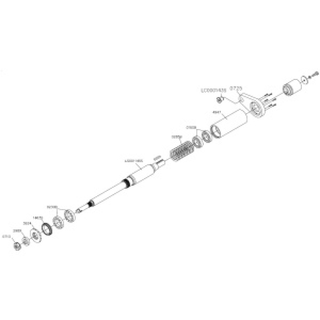Horizontal spindle Ø50 mm × 115 mm for woodworking machinery – Part 0614LS