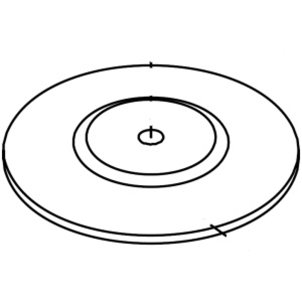 Line drawing of round levelling pad – Part 3903