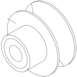 Line drawing of lower variable-speed pulley – Part 0130B