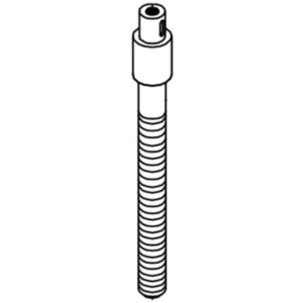 Line drawing of adjusting lever Ø20 × 236 mm for woodworking machinery – Part 0118