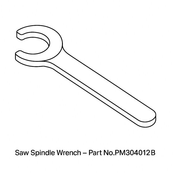 Saw spindle fixed wrench Part No.PM304012B – illustrative image only, actual part may vary