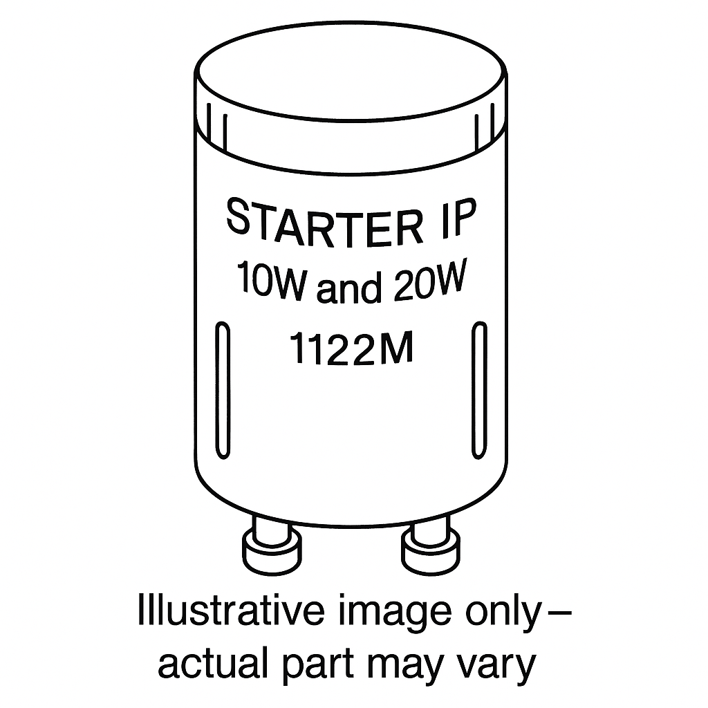 Starter IP 10W and 20W Part No.1122M – illustrative image only, actual part may vary