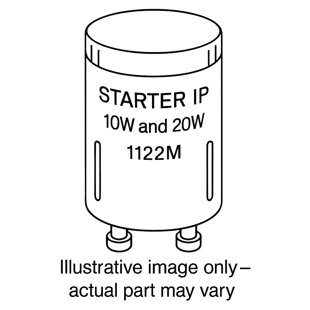 Starter IP 10W and 20W Part No.1122M – illustrative image only, actual part may vary