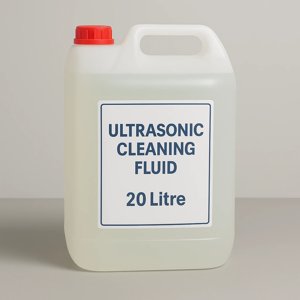 20 litre container of ultrasonic cleaner fluid for industrial degreasing applications