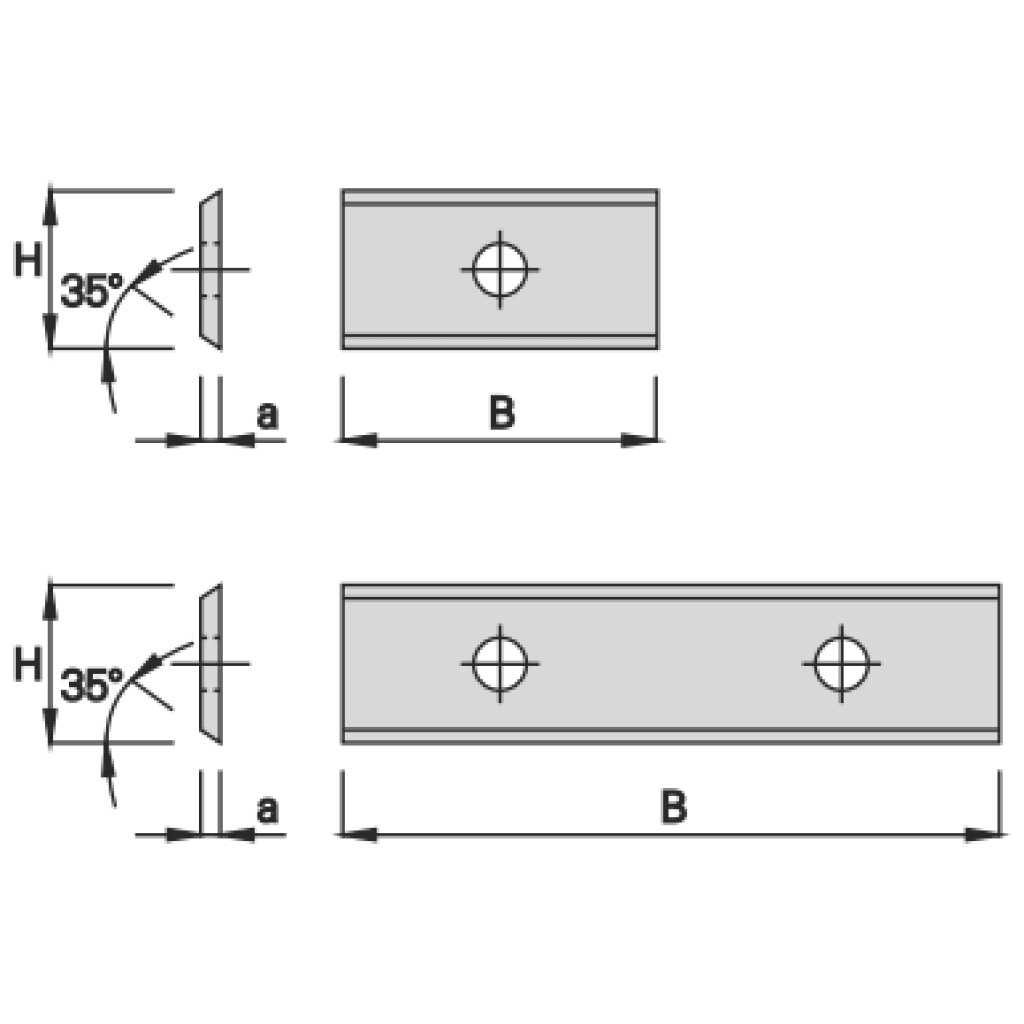 Carbide Insert | Rectangular 2 Holes & Bevel Edge – Woodworking