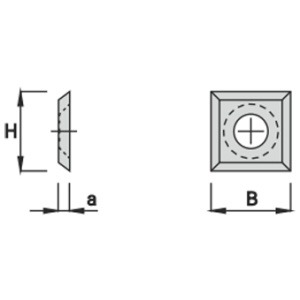14 × 14 × 1.2 mm square carbide inserts for woodworking tooling