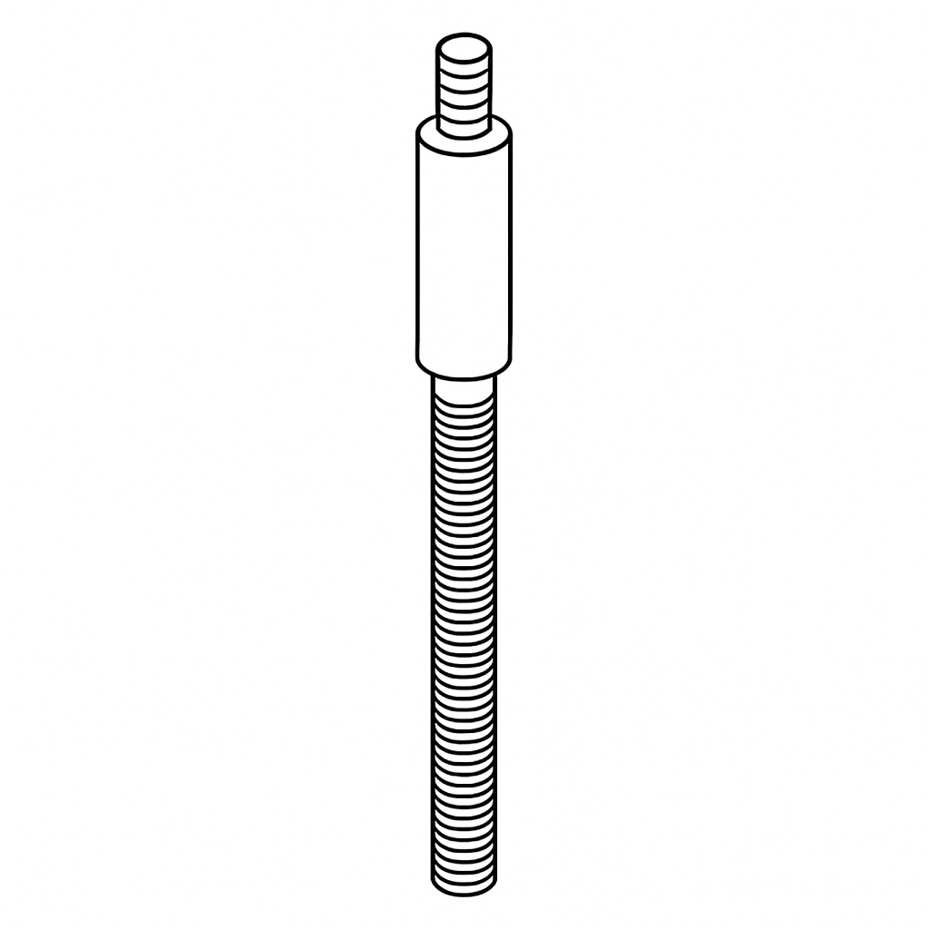 Adjusting lever Ø20 × 173 mm for woodworking machinery (Part 0134B)