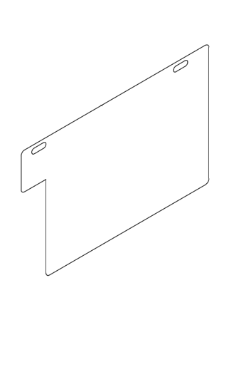 Chip deflector plate 265 × 180 × 0.8 mm for woodworking machinery – Part 0984